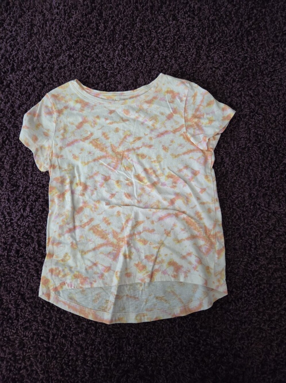Old Navy Tie-Dye Tee in Peach, Yellow & White